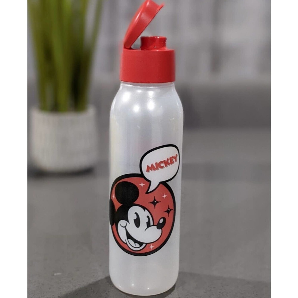 Tupperware Disney Mickey Mouse, Eco water Bottle w/ Flip Top 25 oz New